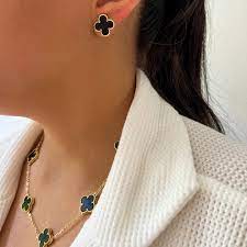 'Radiant Clovers' - Collar de los 5 tréboles