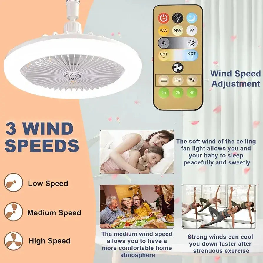 'Aerolight' Lámpara‑ventilador de techo LED