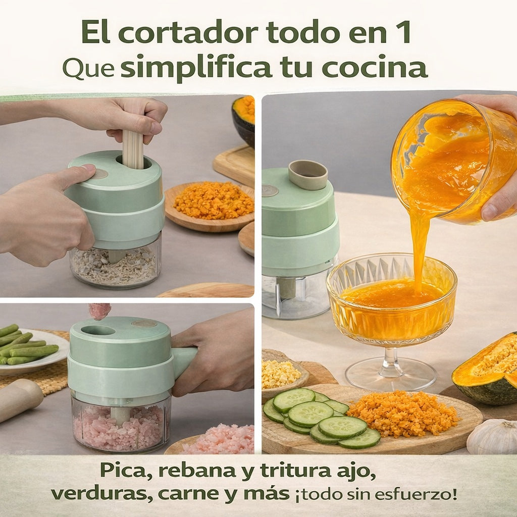 'VeggiCut Pro 4-en-1' cortador eléctrico de verduras